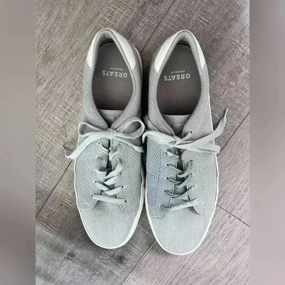 GREATS The Royale Knit Sneakers in Grey/White Size 13 - Picture 6 of 7